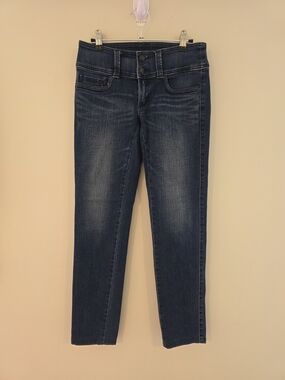 Brappers Dark Wash Skinny Jeans with Dual Button Waist